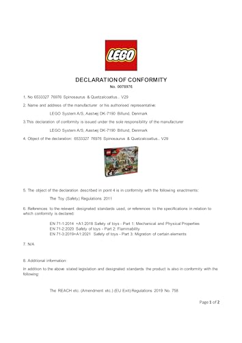 LEGO 76976 Jurassic World Spinosaurus & Quetzalcoatlus Air Mission Toy - incl. 2 Dinosaur Figures, Truck & Helicopter Toys plus 4 Minifigures