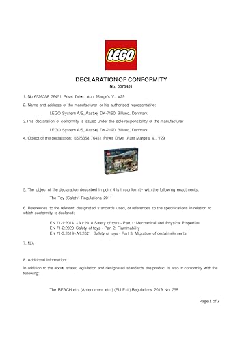 LEGO 76451 Harry Potter Privet Drive : Aunt Marge's Visit with 5 Minifigures & Inflated Aunt Marge Figure