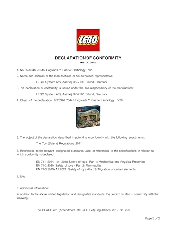 LEGO 76445 Harry Potter Hogwarts Castle : Herbology Class Set with Neville Longbottom, Hermione Granger & Prof. Sprout Minifigures - incl. 3 Mandrake Toy Plants