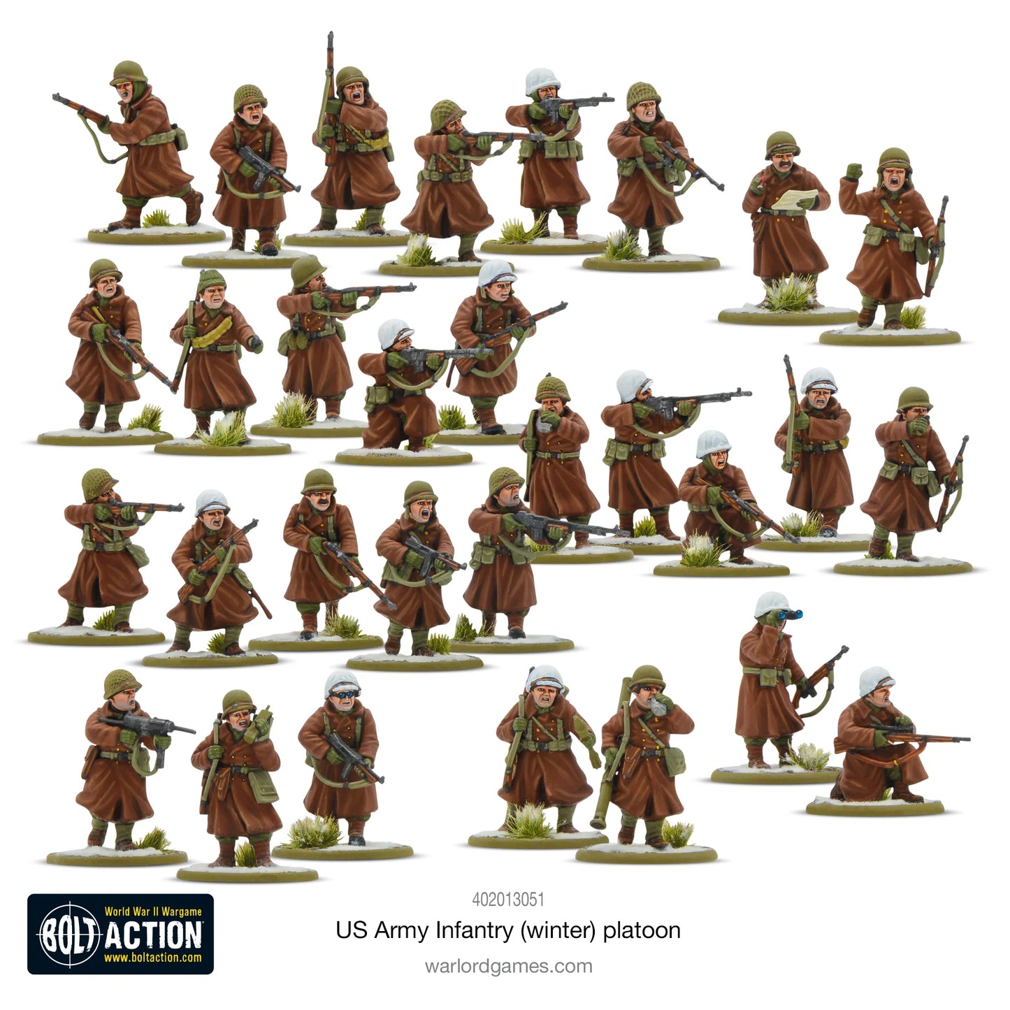 Bolt Action - US Army Infantry (Winter) Platoon - Warlord Games