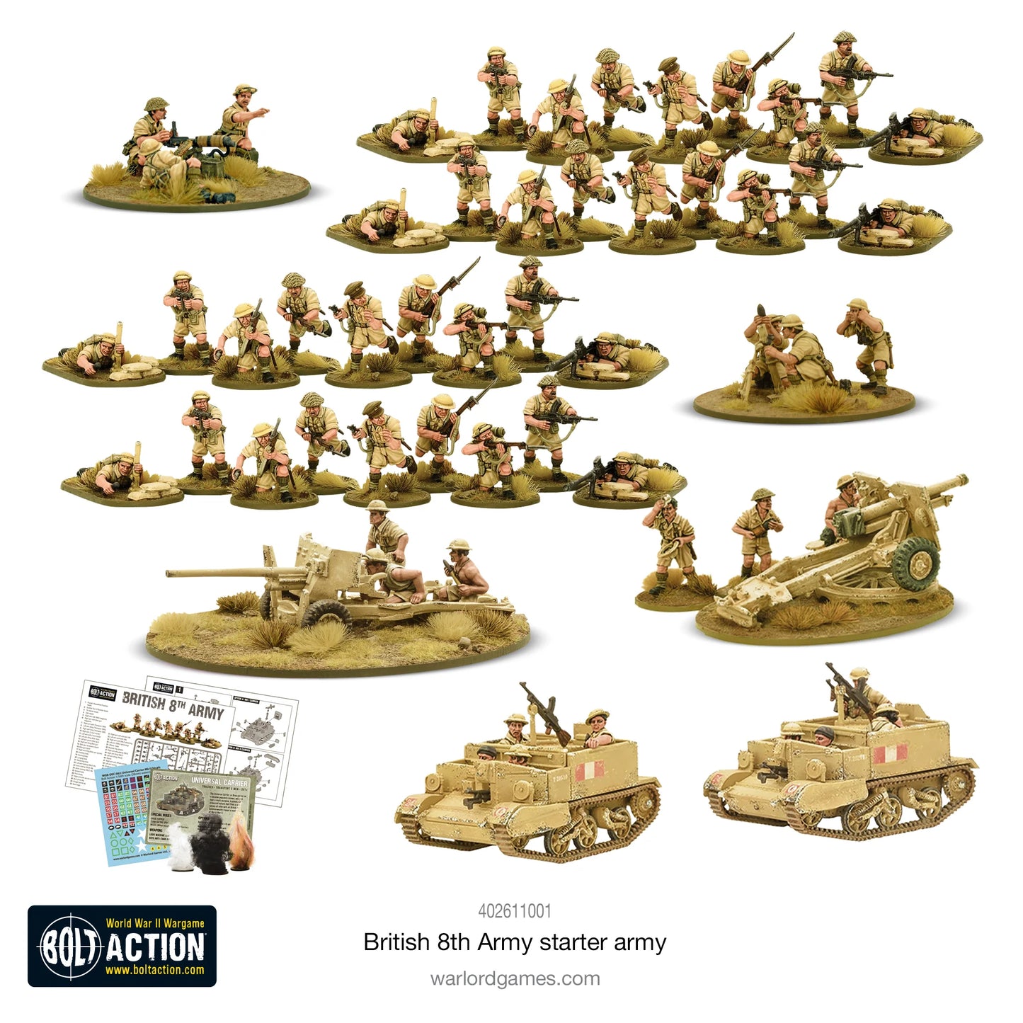 Bolt Action - British 8th Army Starter Army - 28mm - Warlord Games
