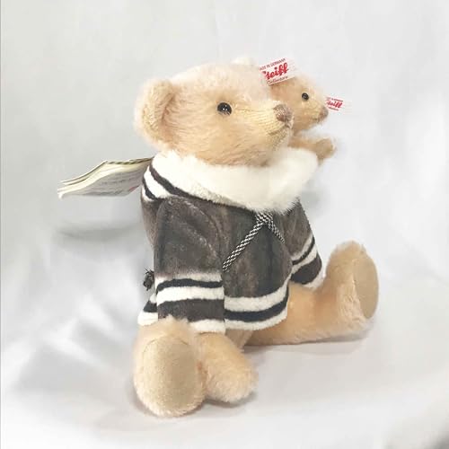 Steiff 007569 - Mama Teddy Bear with Baby - 23cm Mohair Cream -Limited Edition