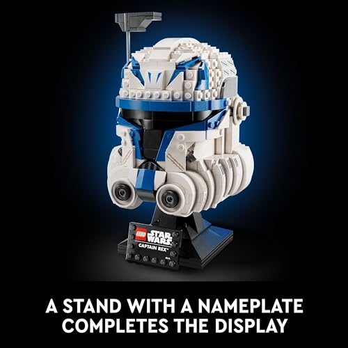 LEGO 75349 Star Wars Captain Rex Helmet Set, The Clone Wars Collectible for Adults, 2023 Series Model Collection