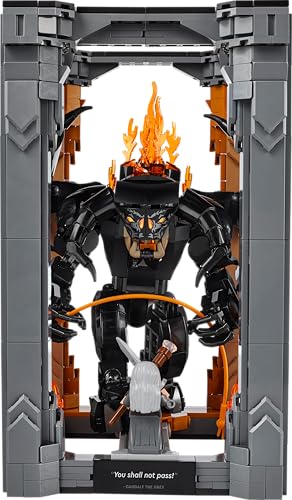 LEGO 10367 Icons The Lord of the Rings: Balrog Book Nook with a Gandalf the Grey Minifigure & Dragon Figure
