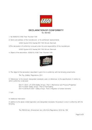 LEGO 21062 Architecture Trevi Fountain - Baroque Monument Model Kit with Palazzo Poli Facade & Minifigure Sculptures - Home or Office Decor DIY Set for Adults