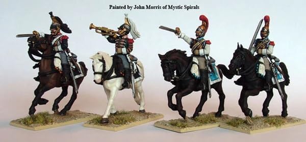 Perry Miniatures : French Napoleonic Heavy Cavalry 1812-1815 28mm Hard Plastic Figures x 14 FN120