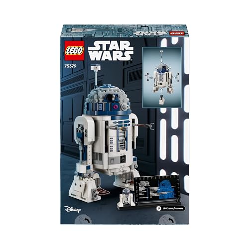 LEGO 75379 Star Wars R2-D2 Model Set, Buildable Toy Droid Figure with 25th Anniversary Darth Malek Minifigure and Decoration Plaque
