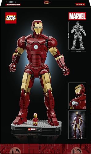 LEGO 76344 Marvel Iron Man Mark 3 Collectors' Edition Figure - Avengers Display Model Kit for Adults - incl. a Minifigure & Arc Reactor