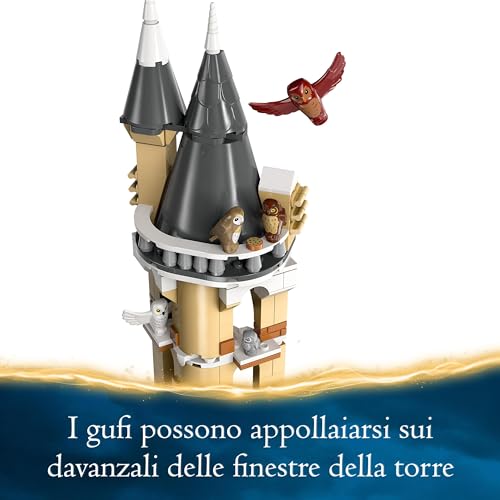 LEGO 76430 Harry Potter Hogwarts Castle Owlery - Includes 3 Character Minifigures, plus 4 Owl Figures