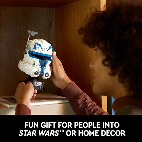 LEGO 75349 Star Wars Captain Rex Helmet Set, The Clone Wars Collectible for Adults, 2023 Series Model Collection