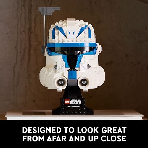 LEGO 75349 Star Wars Captain Rex Helmet Set, The Clone Wars Collectible for Adults, 2023 Series Model Collection