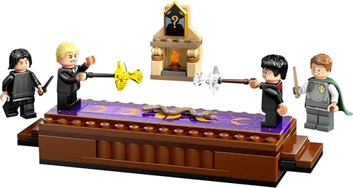 LEGO 76441 Harry Potter Hogwarts Castle : Dueling Club Playset with 4 Collectible Minifigures incl. Draco Malfoy & Severus Snape, Role Play Toy with Toppling Function