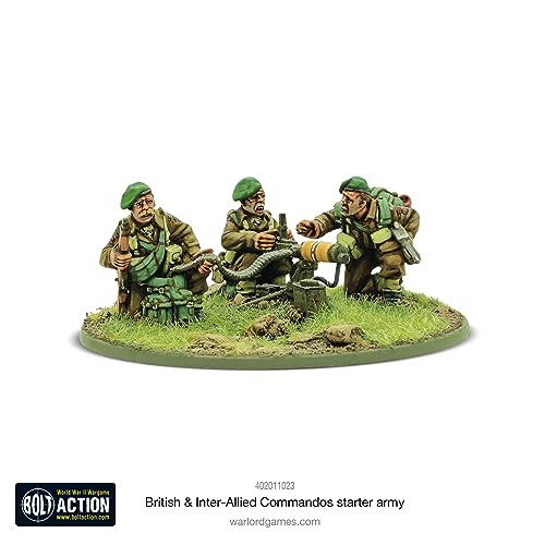 Bolt Action - British & Inter-Allied Commandos Starter Army - 28mm Scale Plastic Miniatures for Bolt Action Highly Detailed World War 2 Miniatures by Warlord Games