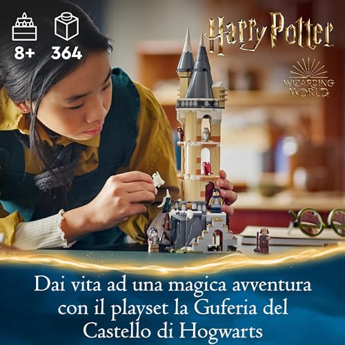 LEGO 76430 Harry Potter Hogwarts Castle Owlery - Includes 3 Character Minifigures, plus 4 Owl Figures