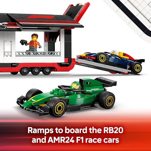 LEGO 60445 City F1 Truck with RB20 & AMR24 F1 Cars - Car Transporter