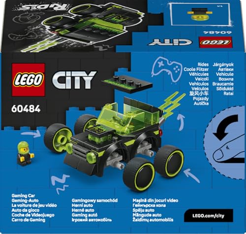 LEGO 60484 City Rides – Gaming Race Car Toy - Mini Building Set with a Driver Junior Minifigure - Party Bag Fillers