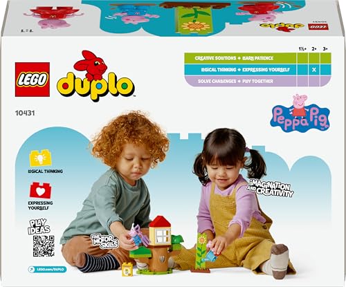 LEGO 10431 DUPLO Peppa Pig Garden and Tree House with 2 Figures, Flower Bricks and Accessories