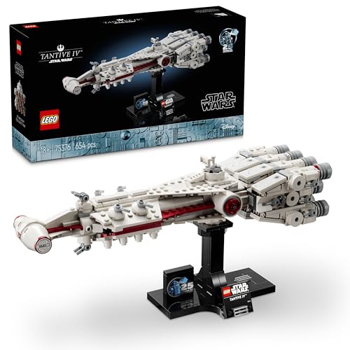 LEGO 75376 Star Wars Tantive IV Set, Collectible 25th Anniversary Starship Model Kit for Adults to Build, Iconic Vehicle from A New Hope, Memorabilia Home, Office Décor Gifts for Men, Women & Fans 75376