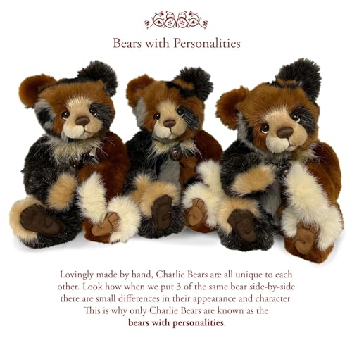 Charlie Bears – Piggledy | 2023 Teddy Bear Multicoloured Soft Plush Stuffed Toy With Bow Collectable Cute Small
