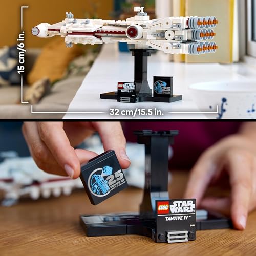 LEGO 75376 Star Wars Tantive IV Set, Collectible 25th Anniversary Starship Model Kit for Adults to Build, Iconic Vehicle from A New Hope, Memorabilia Home, Office Décor Gifts for Men, Women & Fans 75376