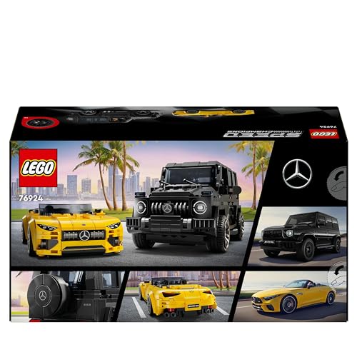 LEGO 76924 Speed Champions Mercedes-AMG G 63 & Mercedes-AMG SL 63 Car Toys, Vehicle Playset for Kids, 2 Building Sets with 2 Driver Minifigures, Gift for 10 Plus Year Old Boys and Girls 76924