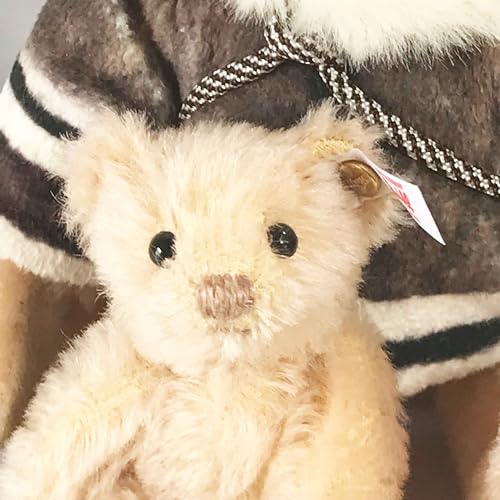Steiff 007569 - Mama Teddy Bear with Baby - 23cm Mohair Cream -Limited Edition