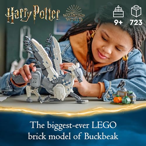 LEGO 76427 Harry Potter Buckbeak, Hippogriff Toy, Magical Creature Figure, Collectible, Creative Kids’ Bedroom Decoration, Wizarding World Gift Idea for 9 Plus Year Old Boys, Girls and Fans 76427