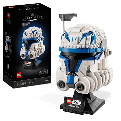 LEGO 75349 Star Wars Captain Rex Helmet Set, The Clone Wars Collectible for Adults, 2023 Series Model Collection