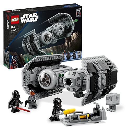 LEGO 75347 Star Wars TIE Bomber Model Building Kit, Starfighter with Gonk Droid Figure & Darth Vader Minifigure with a Lightsaber