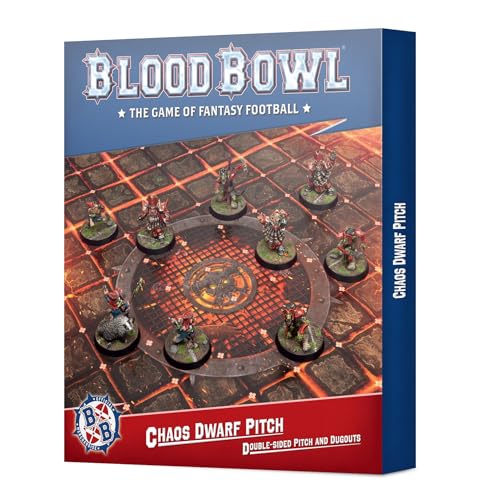 Games Workshop - Warhammer - Blood Bowl : Chaos Dwarf Team Pitch & Dugouts
