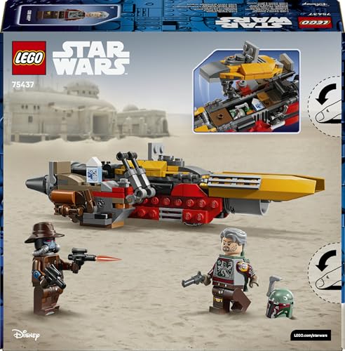 LEGO 75437 Star Wars Cobb Vanth's Speeder Toy - incl. Cobb Vanth & Cad Bane Minifigures, plus Blasters & a Jetpack