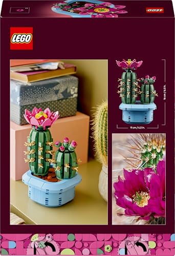 LEGO 11509 Botanicals Flowering Cactus - Artificial Potted Plant Set with 2 Cacti & Faux Flowers