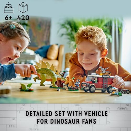 LEGO 76965 Jurassic World Dinosaur Missions: Stegosaurus Discovery Toy Set for 6 Plus Year Old Boys and Girls, with a Dino Figure