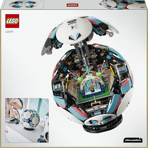 LEGO 43019 Editions Football Toy - 3D Display Model Kit with Interactive Miniature Stadium