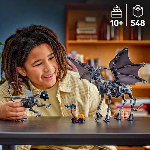 LEGO 76458 Harry Potter Thestral Family with Posable Wings, Head & Legs - incl. a Forbidden Forest Tree