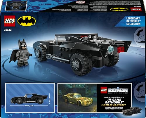 LEGO 76332 DC The Batman Batmobile Car Toy - with a Minifigure & Golden Coin