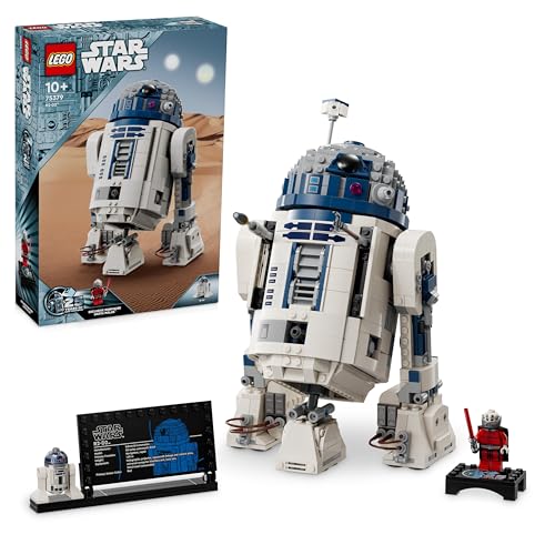 LEGO 75379 Star Wars R2-D2 Model Set, Buildable Toy Droid Figure with 25th Anniversary Darth Malek Minifigure and Decoration Plaque