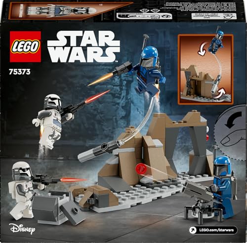 LEGO 75373 Star Wars: The Mandalorian Ambush on Mandalore Battle Pack with 4 Character Minifigures