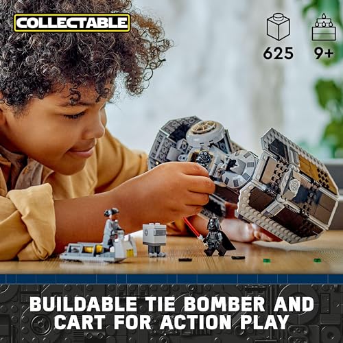 LEGO 75347 Star Wars TIE Bomber Model Building Kit, Starfighter with Gonk Droid Figure & Darth Vader Minifigure with a Lightsaber