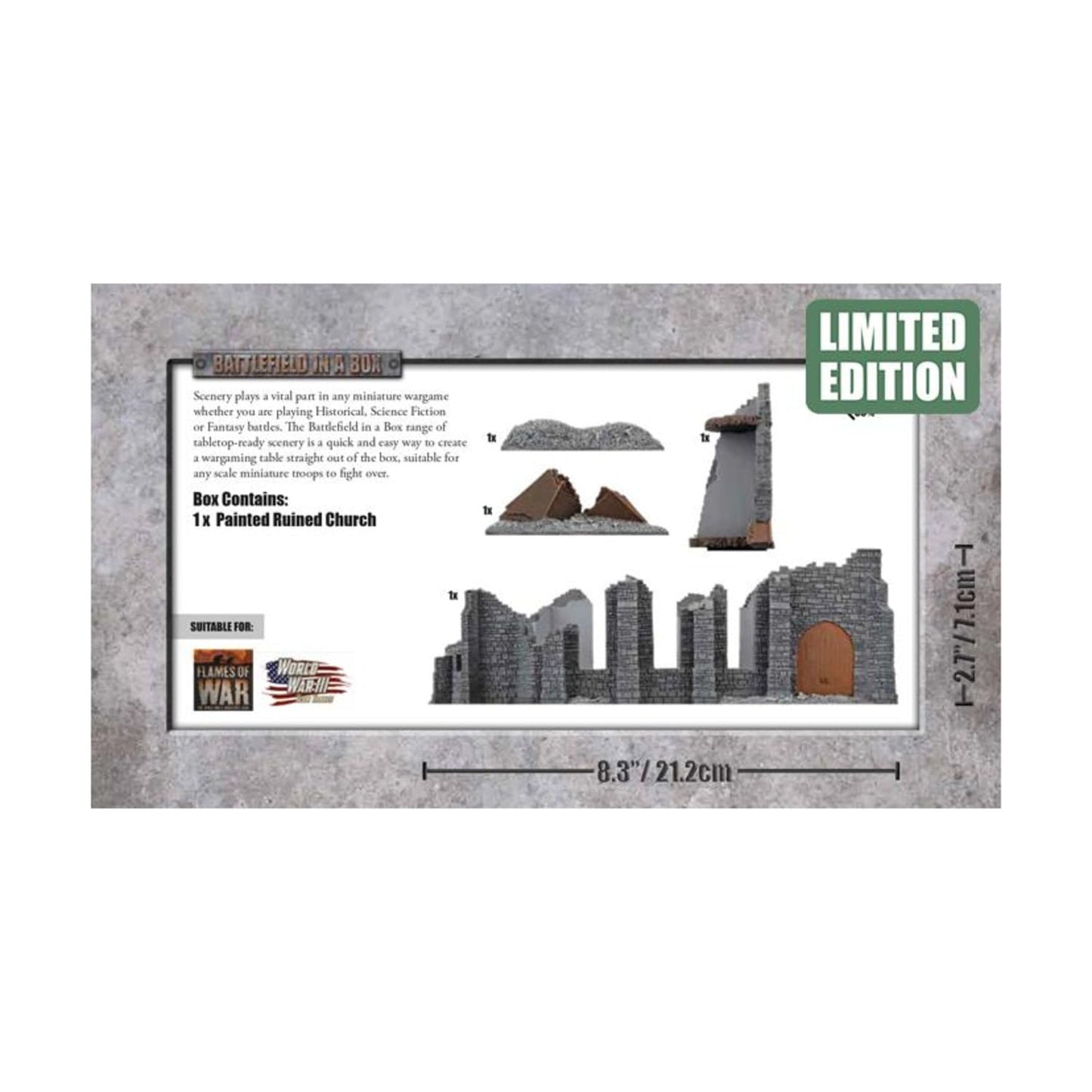 Gale Force Nine Ruins - Church (New Scheme - Limited Edition) - Flames of War
