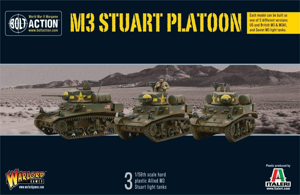 Bolt Action - M3 Stuart Platoon - 28mm Scale - Warlord Games