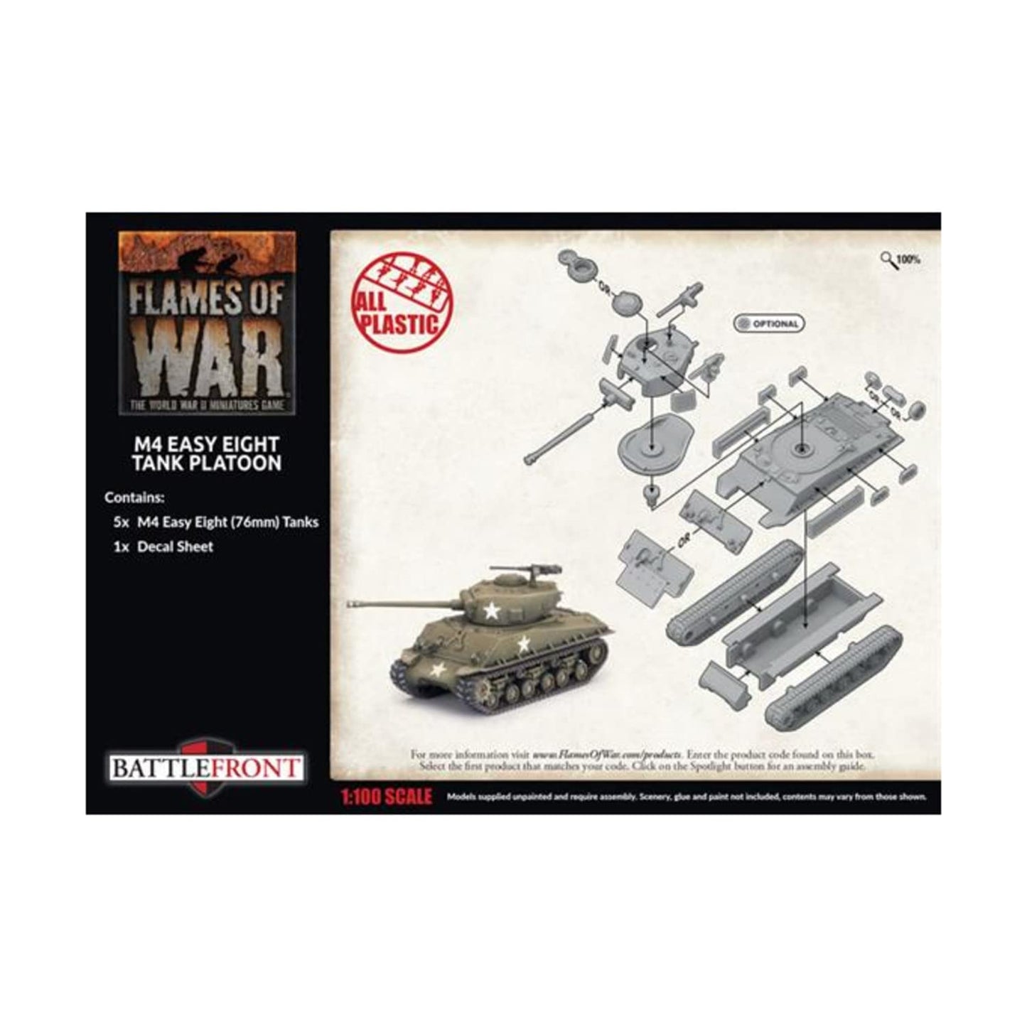 Flames of War - American M4 Easy Eight Tank Platoon - UBX91