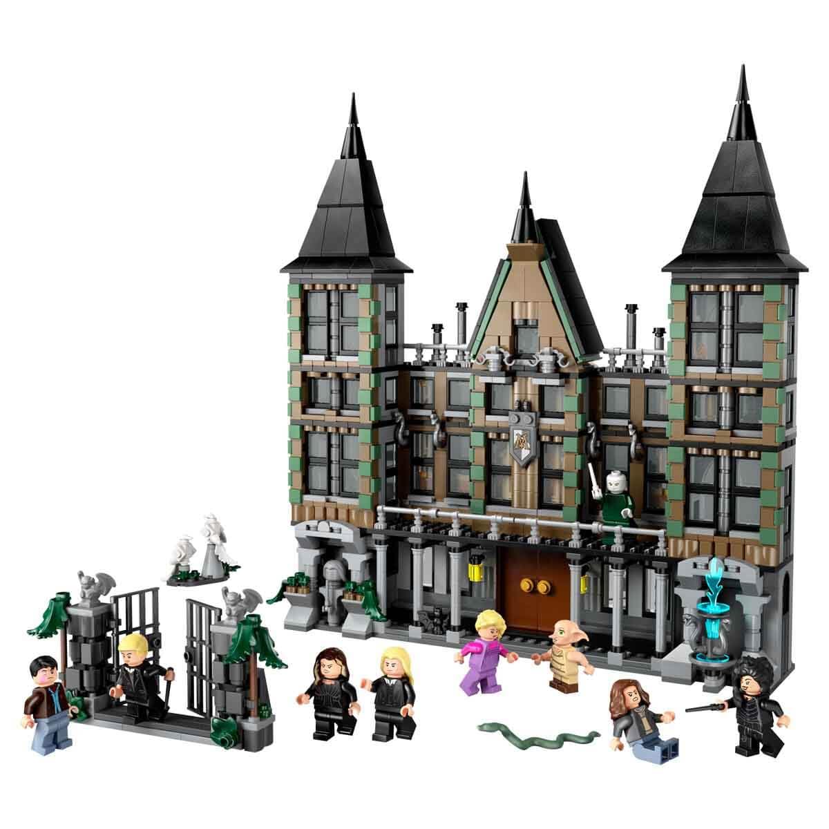 LEGO 76453 Harry Potter Malfoy Manor Set, Collectible Building Toy for Kids, Features 9 Character Minifigures Including Dobby