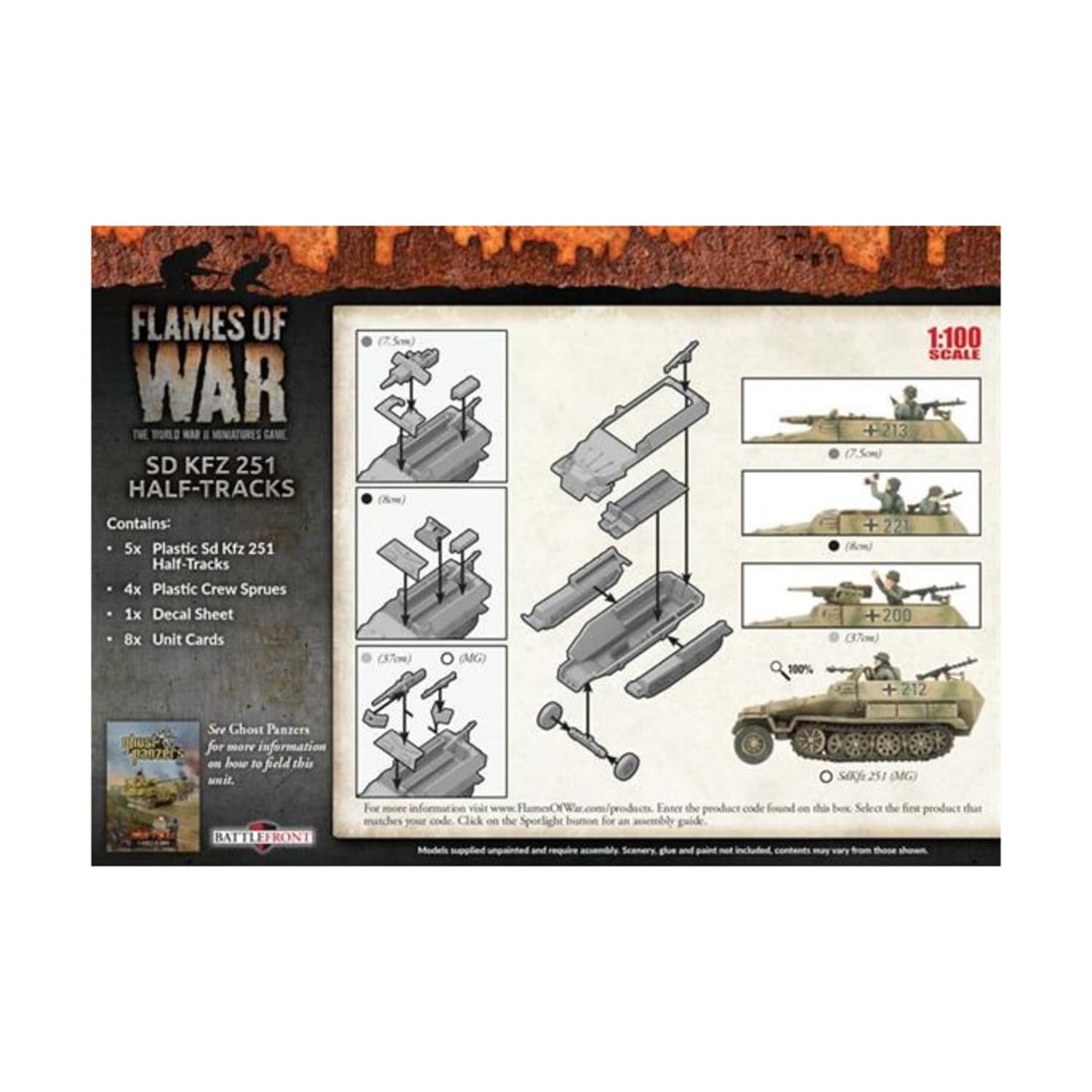 Flames of War - GBX124 German SD Kfz 251 Transport Platoon (Mid War)