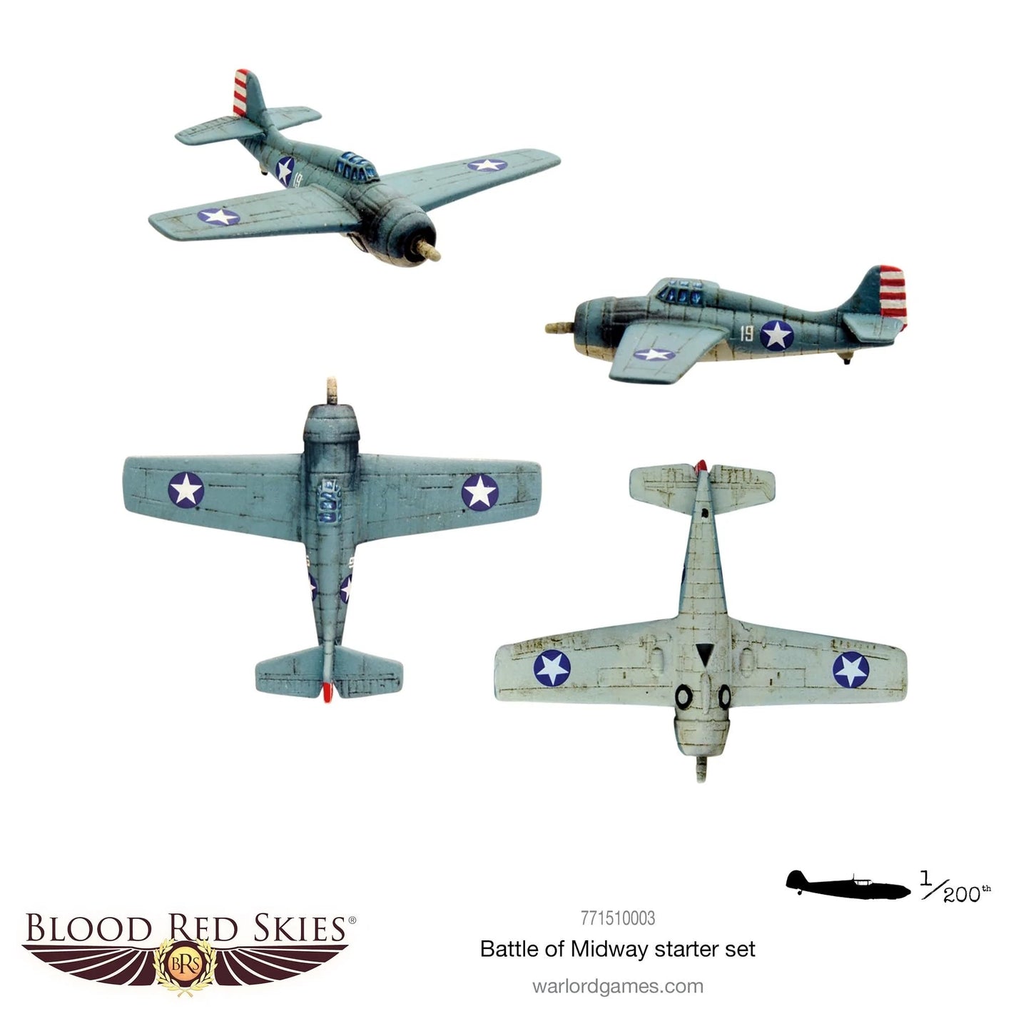 Battle of Midway : Blood Red Skies Starter Set a WW2 Aerial Strategy Battle Game for 2 or More Players - Bolt Action - Warlord Games
