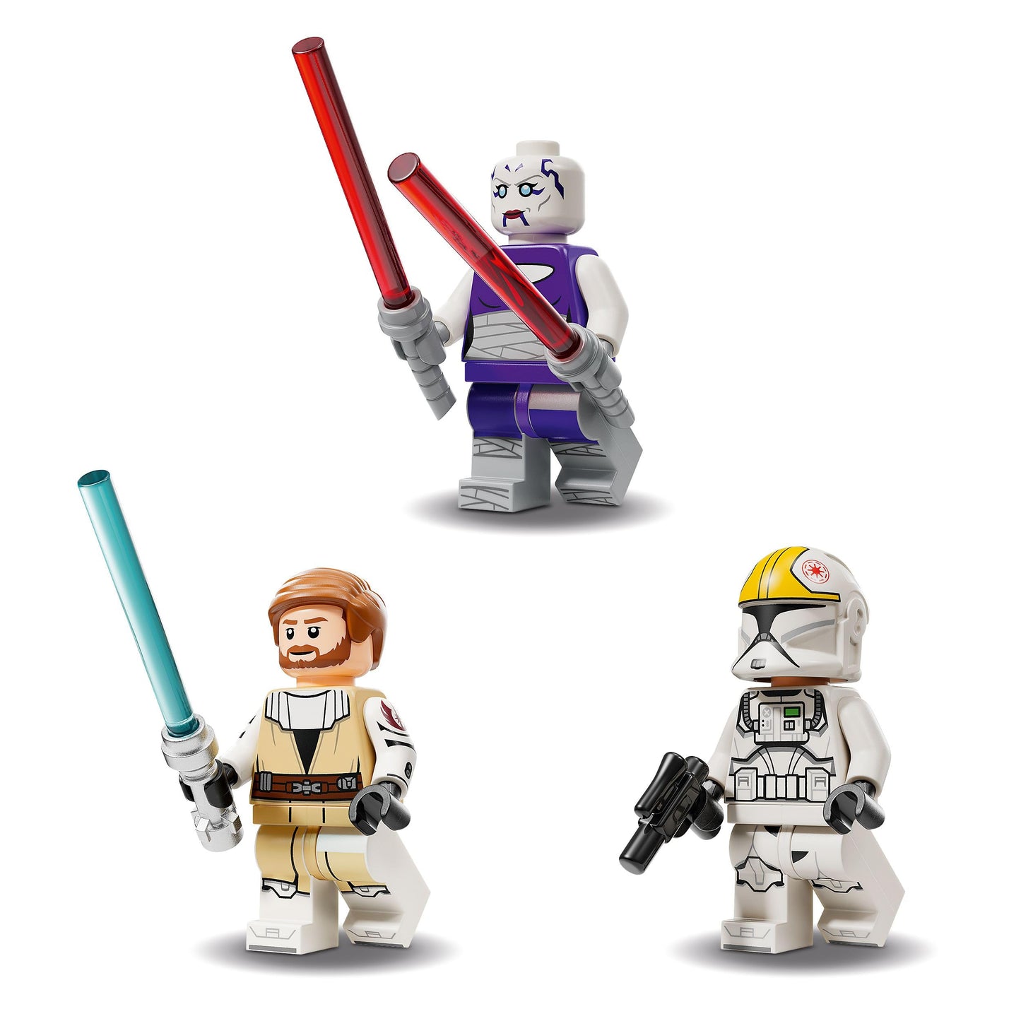 LEGO Star Wars 75432 V-19 Torrent Starfighter Building Toy - 3 Minifigures incl. Obi Wan Kenobi & Asajj Ventress with Lightsabers