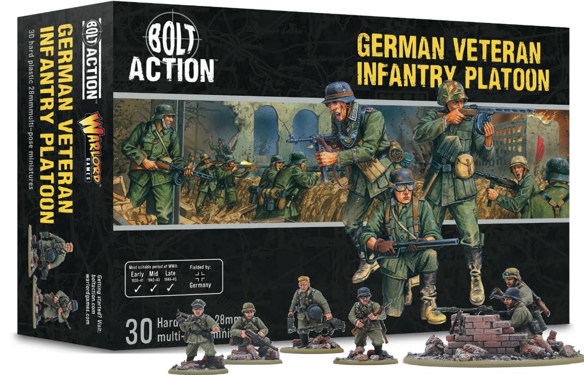 Bolt Action - German Army Veterans Infantry Platoon - 28mm Scale - Warlord Games