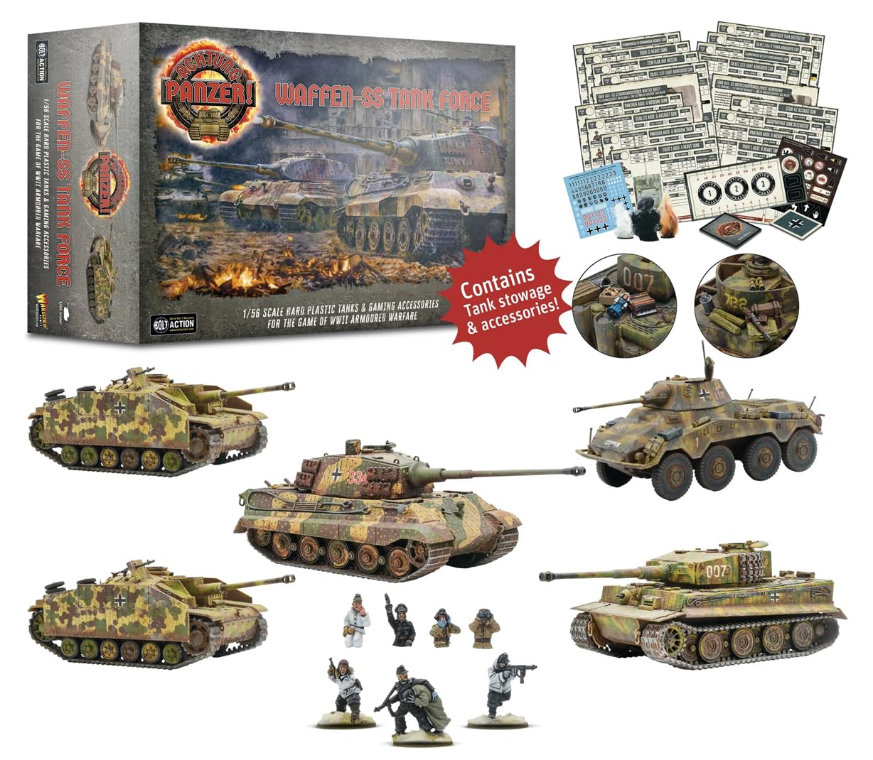 Achtung Panzer! German Waffen-SS Tank Force - Bolt Action 28mm Scale - Warlord Games