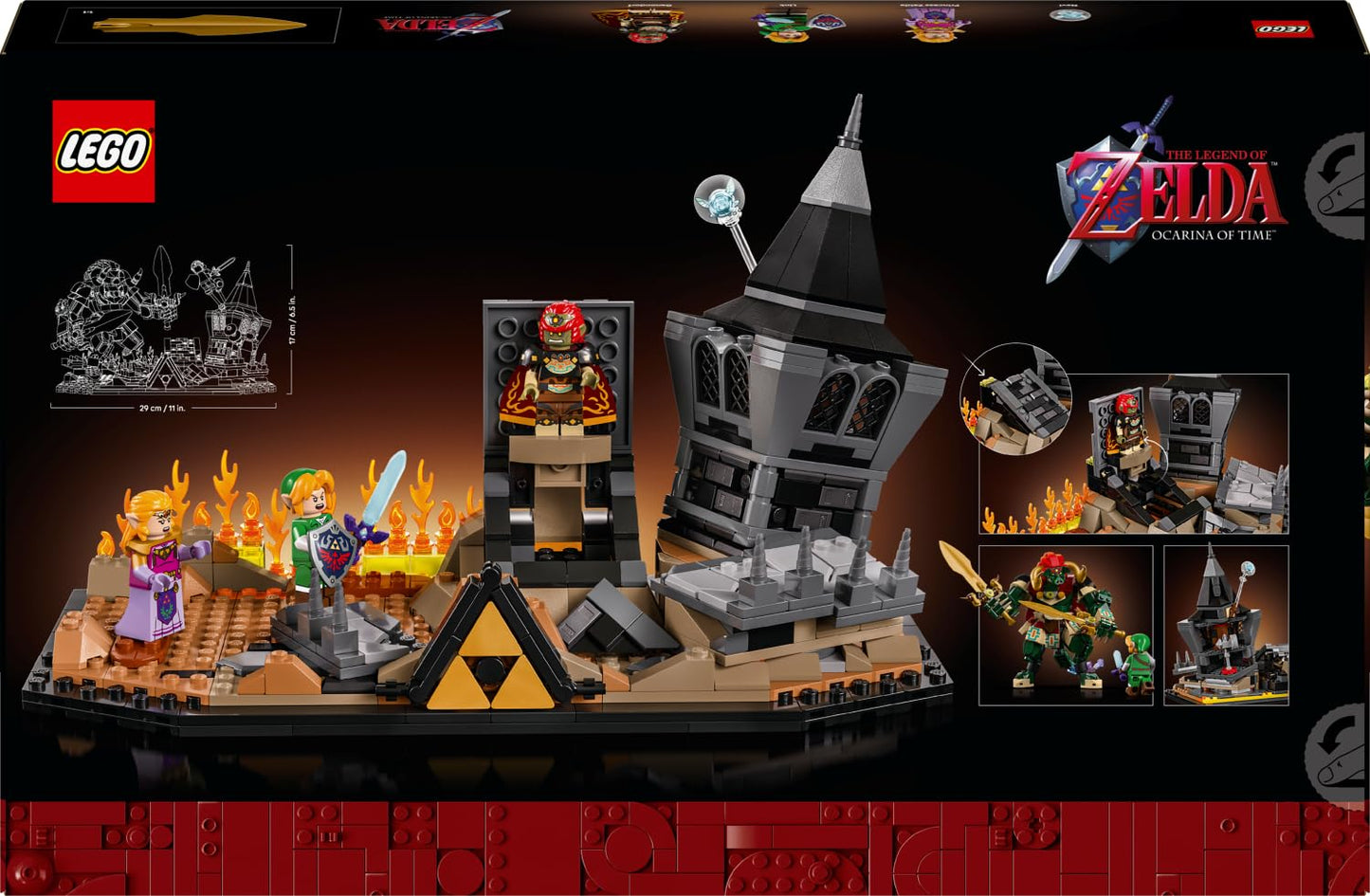 LEGO 77093 The Legend of Zelda Ocarina of Time – The Final Battle - Model Kit for Adults w/Ganon Figure & 3 Minifigures incl. Link