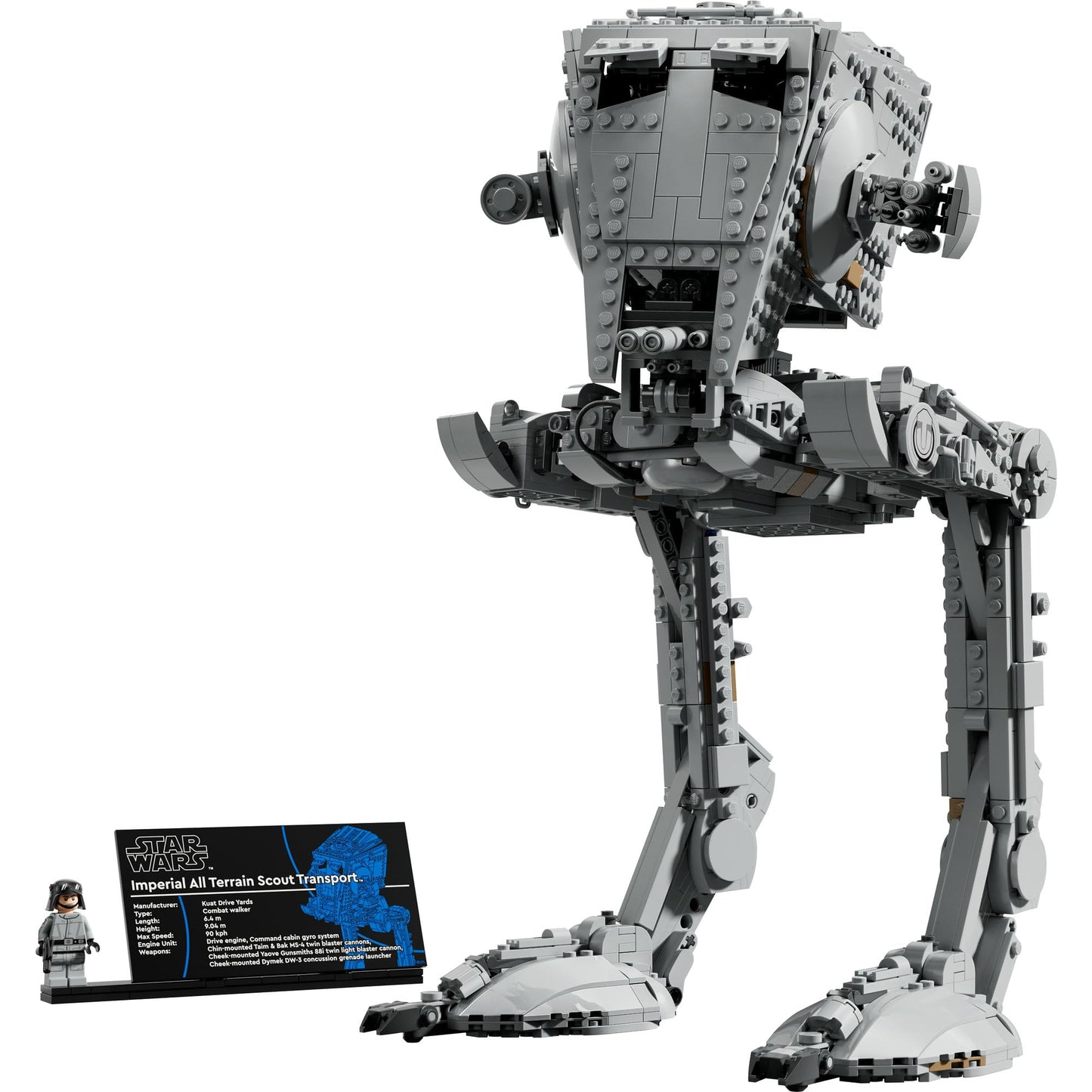 LEGO Star Wars 75417 AT-ST Walker Building Set for Adults - UCS Display Model Kit with a Minifigure & Information Plaque